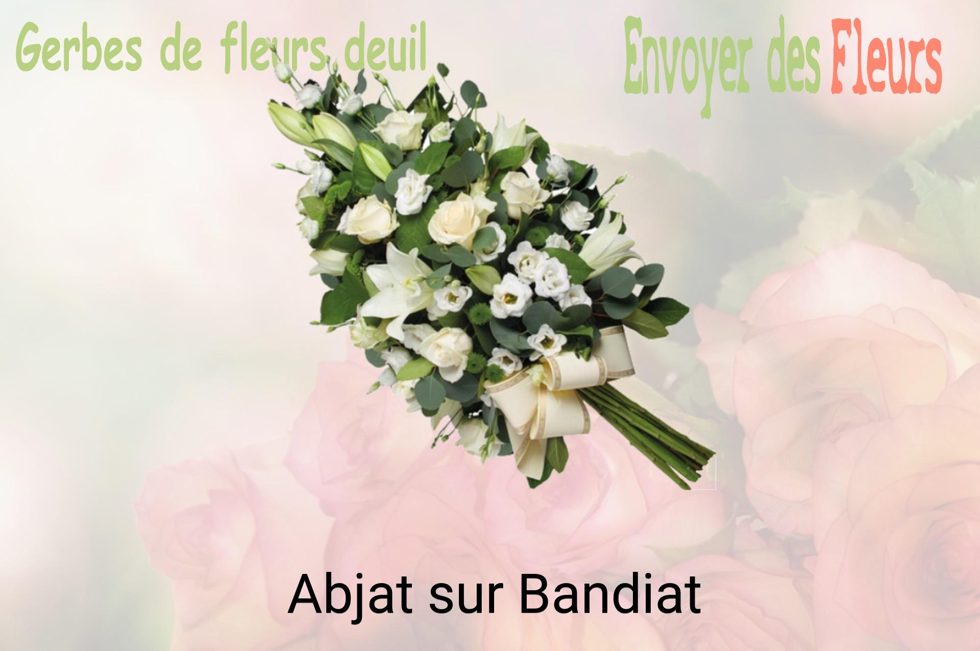Gerbe de fleurs de deuil livrée à Abjat-sur-Bandiat